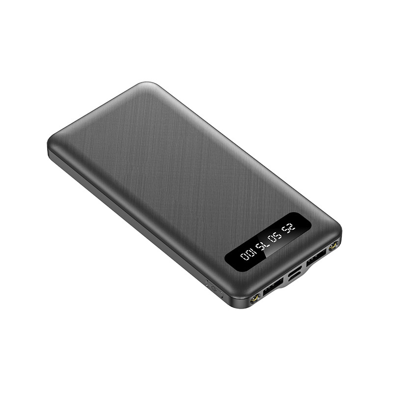 Ultra-thin Portable 10000mah Flashlight With Led Portable Charger Metal Detachable Third Line Power Banks