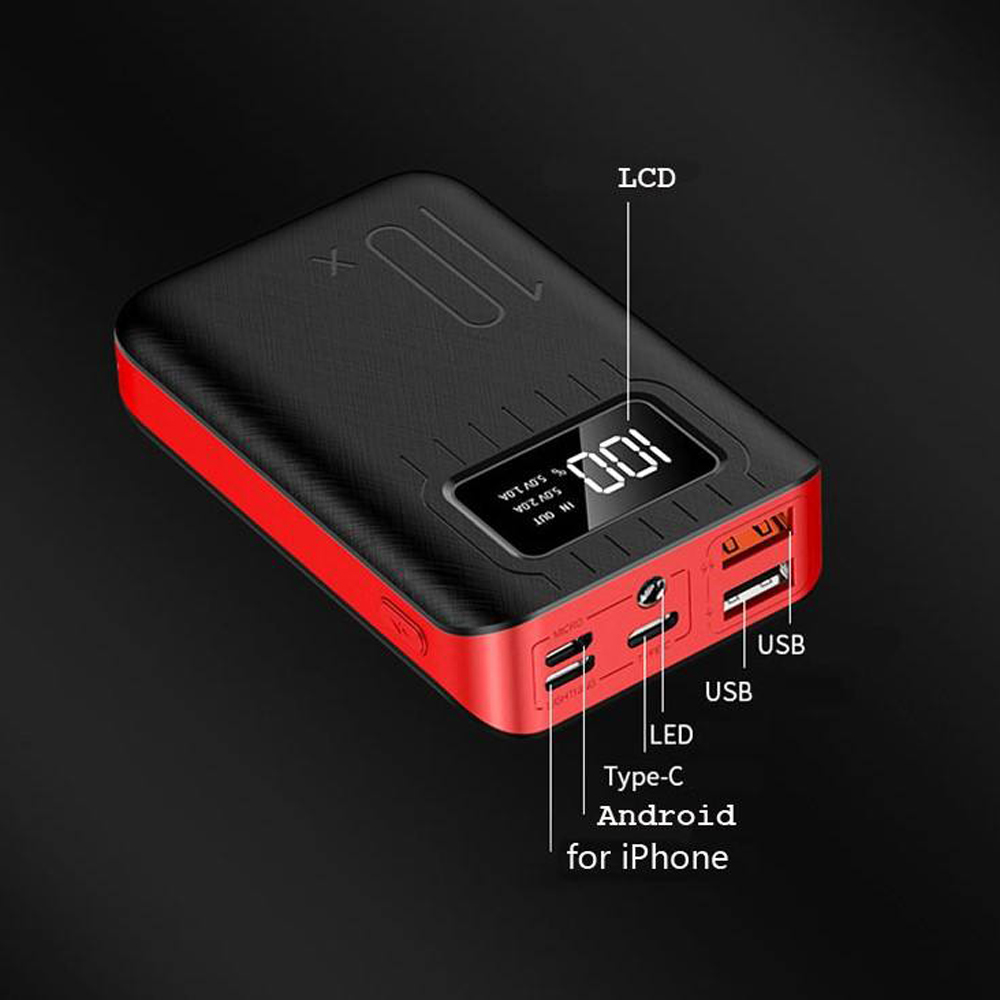 Digibloom Fashionable Power Bank With Logo 10000mah Original Plastic With Led Light And Led Display
