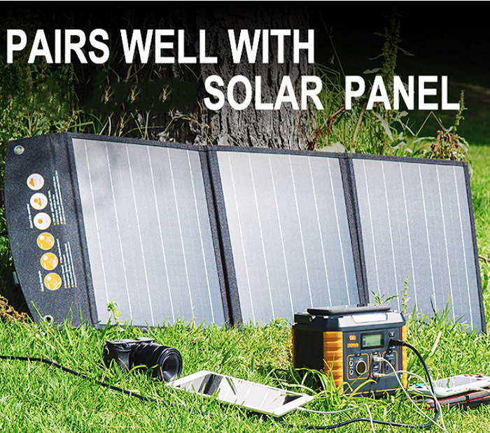 1000W 110V Solar Powered Portable Backup Station for Campers