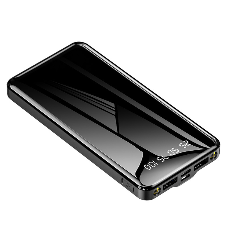 Ultra-thin Portable 10000mah Flashlight With Led Portable Charger Metal Detachable Third Line Power Banks
