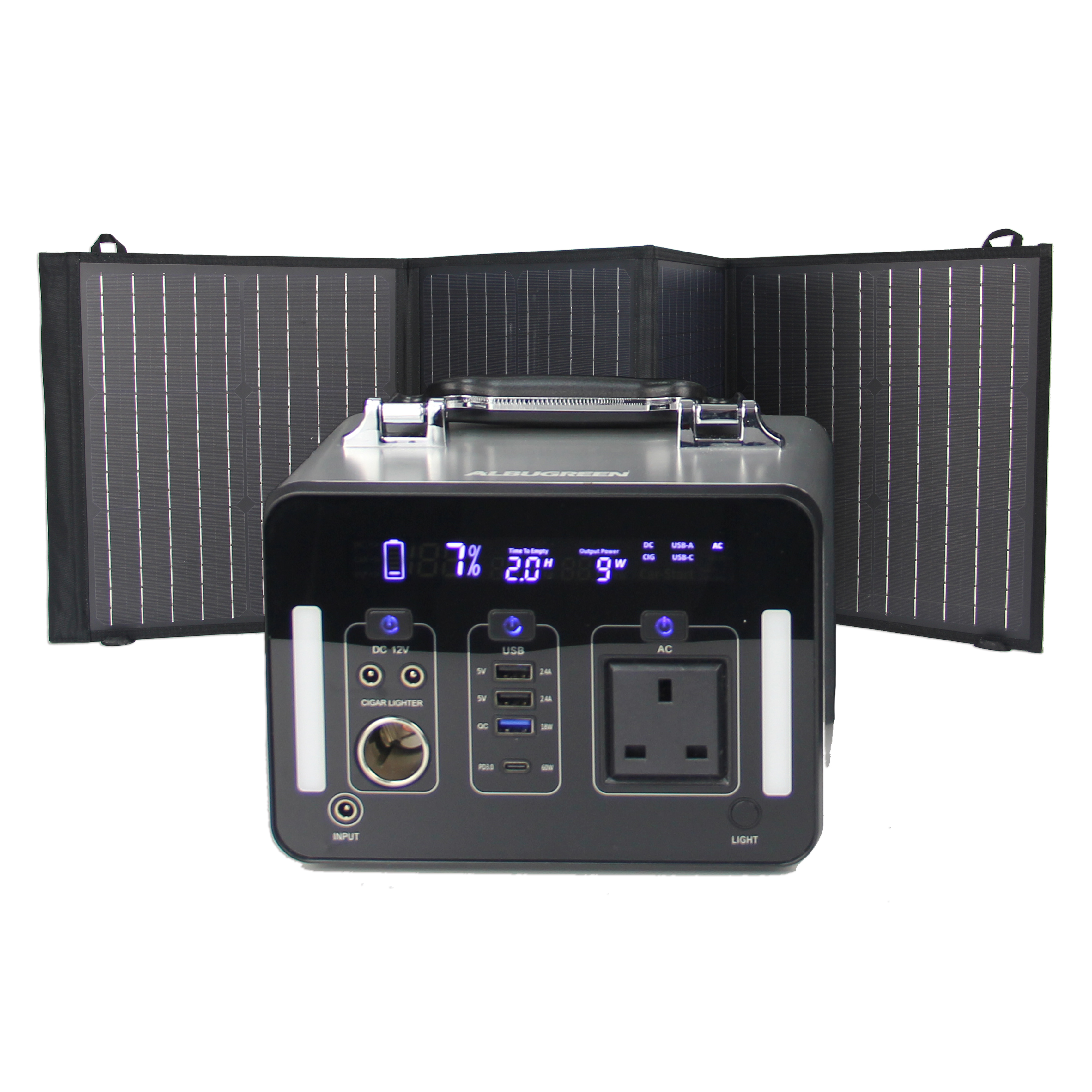 500w 110v Solar Powered Portable Backup Station for Campers